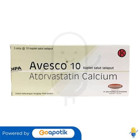 AVESCO 10 MG BOX 30 KAPLET Kegunaan Efek Samping Dosis Dan Aturan Pakai