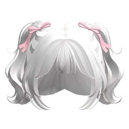 Wavy Pigtails With Ribbons White Roblox Item Rolimon S