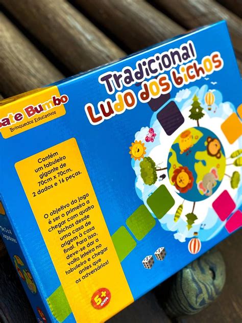 Tradicional Ludo Dos Bichos Gigantes Bate Bumbo Madu Brinquedos