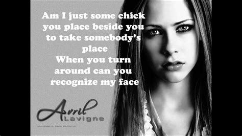 Avril Lavigne Losing Grip Lyrics Youtube