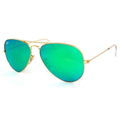 Ray Ban Aviador Rb Verde Espelhado Original Feminino R