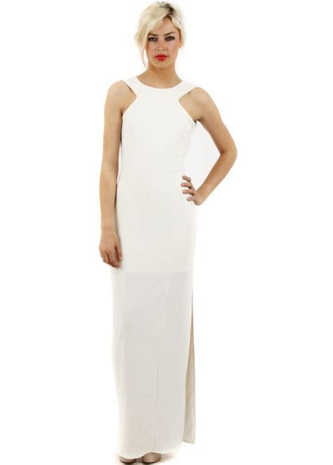 Kendelle Adriana Maxi Dress Cream Backless Maxi Dress