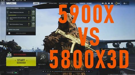 5900x Vs 5800x3d Warzone 2 Benchmark 1440p Rtx 3080 Competitive