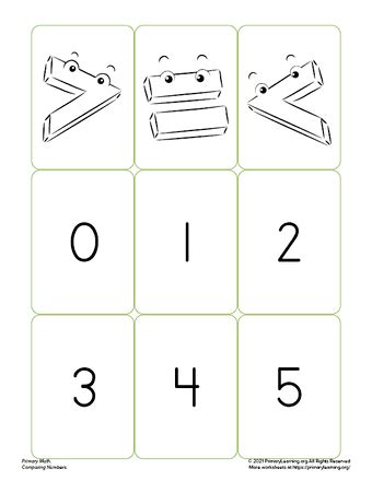 Comparing Numbers Math Center Primarylearning Org