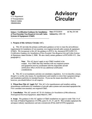 Fillable Online Faa Ac 20 168 Doc Instructions For Form 3468