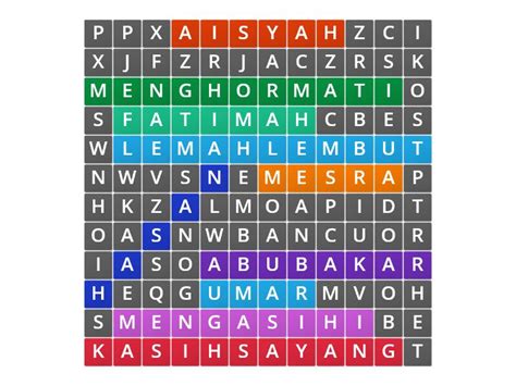 Sirah Tahun Sifat Mulia Nabi Saw Kepada Keluarga Wordsearch