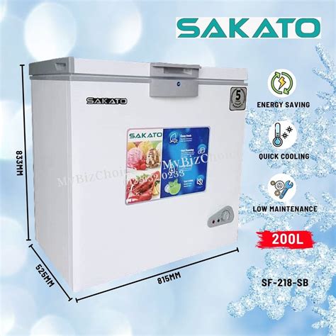 DELIVERY KLANG VALLEY SAKATO Chest Freezer 200L Shopee Malaysia