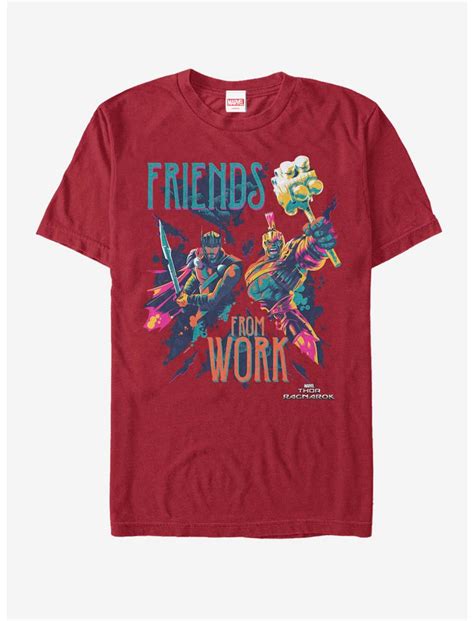 Marvel Thor Ragnarok Friends Work T Shirt Grey Hot Topic