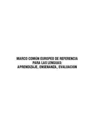 Marco N Europeo De Referencia Para Las Lenguas Pdf