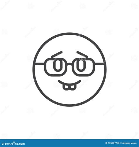 Nerd Emoticon Cartoon Vector 19160235