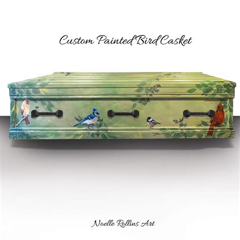 Hand Painted custom casket - noellerollinsart.com