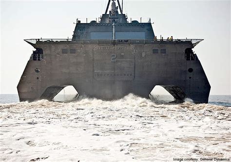 Stern View Of Uss Independence Lcs 2 Showing The Trimaran Hull Of The