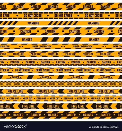 Black And Yellow Caution Border