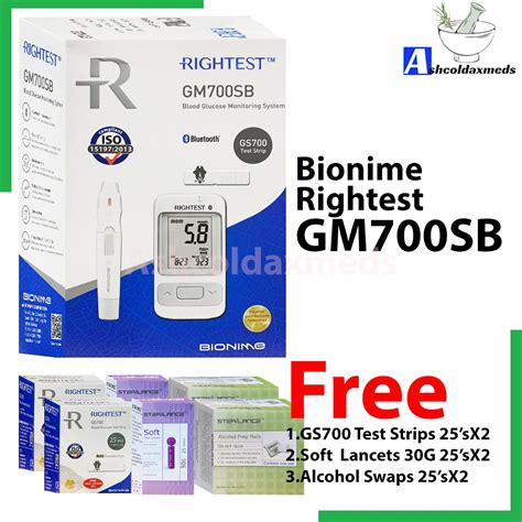 Bionime Gm Sb Meter Set F O C Gs Test Stripsx S Lancetsx S