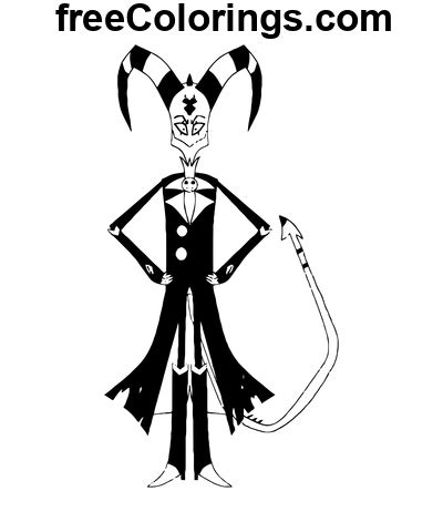 Blitzo Buckzo Hazbin Hotel Art Free Printable Coloring Pages