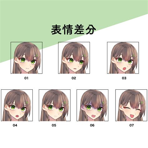 【立ち絵素材】花柄ワンピースの女性【表情差分7種】 Kysk 3 Booth