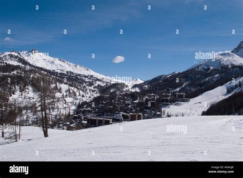 French ski resort of Vars Stock Photo - Alamy