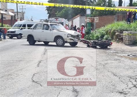 Mujer Motociclista Fallece En Choque En Camino Real Tlaxcala Cuarto De Guerra Tlaxcala