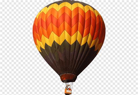 Descarga gratis Persona montando globo aerostático negro naranja y