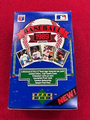 1989 Upper Deck Low Series Foil Box 36 Unopened Packs Ken Griffey Jr RC