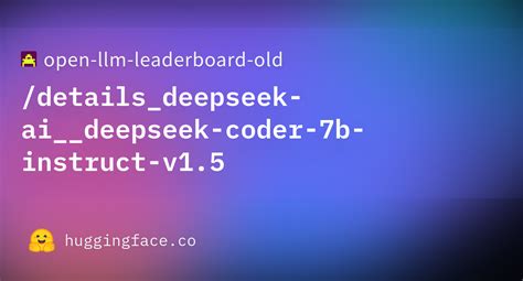 Open Llm Leaderboard Details Deepseek Ai Deepseek Coder B Instruct V