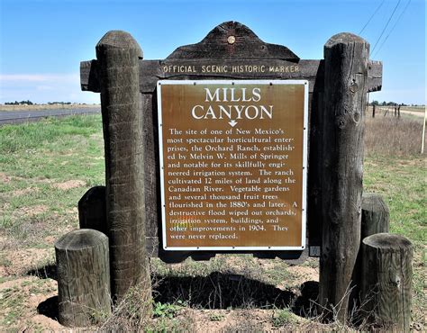 Mills Canyon Historic Marker Mosquero New Mexico Flickr