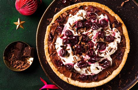 Easy Black Forest Tart Recipe Easy Christmas Dessert Recipes Tesco