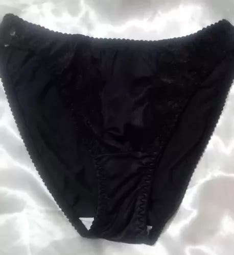 No Ilusion Pantaleta Bikini Encaje Satinada Brillosa Negro Meses Sin