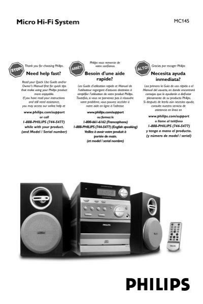 Philips Micro Hi-Fi System - User manual - ESP