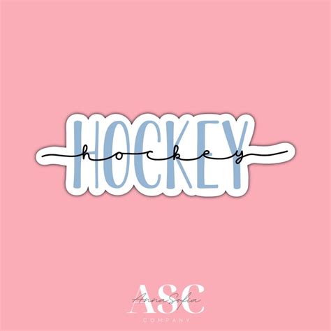 Hockey Sticker, Waterproof, Aesthetic, Sports, Sticker, Laptop, Cute ...