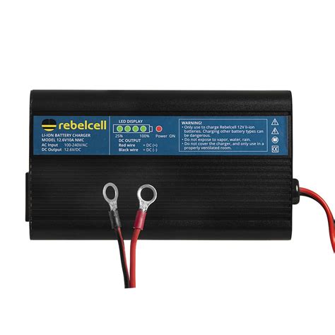 Rebelcell Charger For Li Ion 12 6V 10A Max 70Ah Battery Green Trail