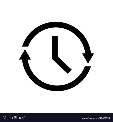 Time Icon Royalty Free Vector Image Vectorstock