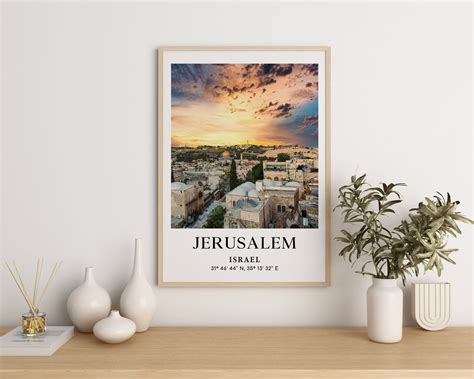 Set of Jerusalem Poster, Jerusalem Photo, Israel Picture, Israel Cities Print, Asia Travel ...