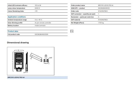 Philips Brc Led Kit W Lm K Cool Daylight Dimmable Led