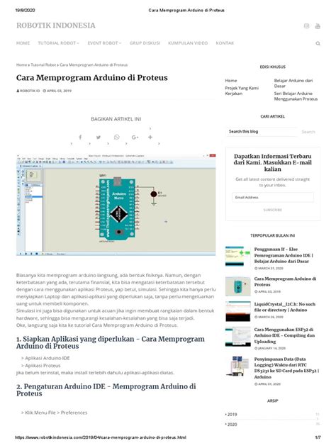 Cara Memprogram Arduino Di Proteus Pdf