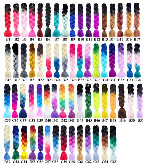 Braiding Hair Color Chart Numbers