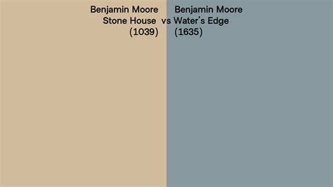 Benjamin Moore Stone House Vs Water S Edge Side By Side Comparison