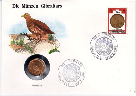 Gibraltar One Penny Auf Numisbrief Rebhuhn St In Numisblatt Ma Shops