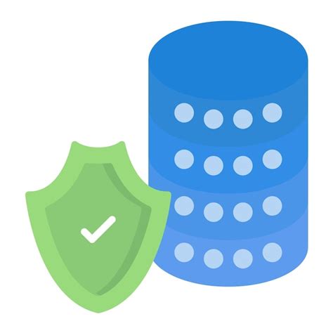 Premium Vector Secure Database Flat Illustration