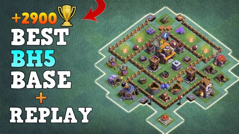 Builder Hall 5 Base 2020 Bh5 Builder Base Replay Coc Anti 2 Star Base Layout Clash Of