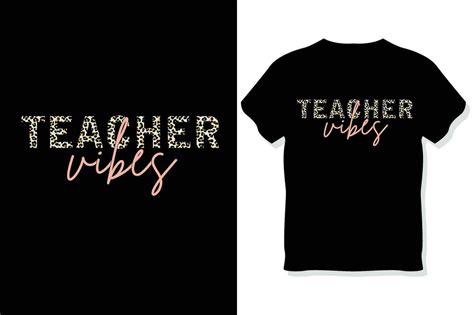 Teacher Vibes Teacher Typography T Shirt Design Teachers Day T Shirt 27163392 Vector Art At