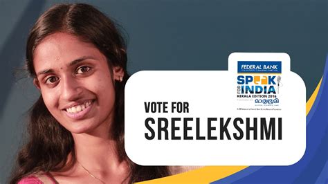 Vote For Sreelekshmi Federal Bank Speak For India Kerala Edition