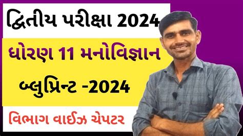 Std 11 Manovigyan Second Exam Blueprint Std 11 Second Exam Blueprint