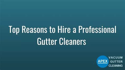 PPT Top Reasons To Hire A Professional Gutter Cleaners PowerPoint