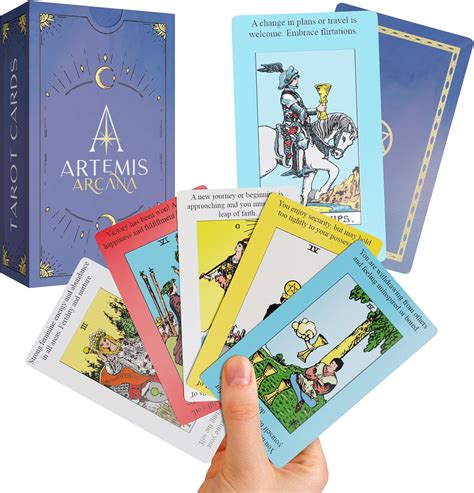 Artemis Arcana Mystical Tarot Cards With Meanings On Them Glossy