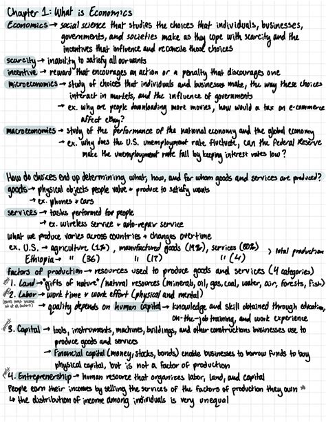 Microeconomics Chapter 1 Notes Chapter 1 What Is Economics Economics Social Science That