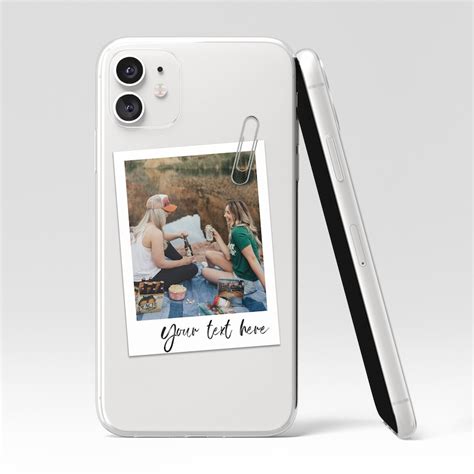 Personalised Photo Custom Phone Case Clear Soft Gel Name Etsy Uk