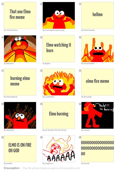 That One Elmo Fire Meme Drawception