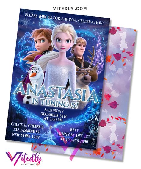 Frozen 2 Invitation Frozen 2 Birthday Invite Frozen Invite Elsa And