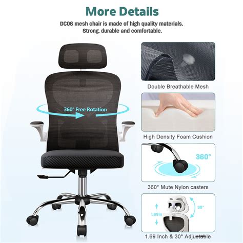 Blarity Ergonomic Office Desk Chair with Lumbar Support, Adjustable ...